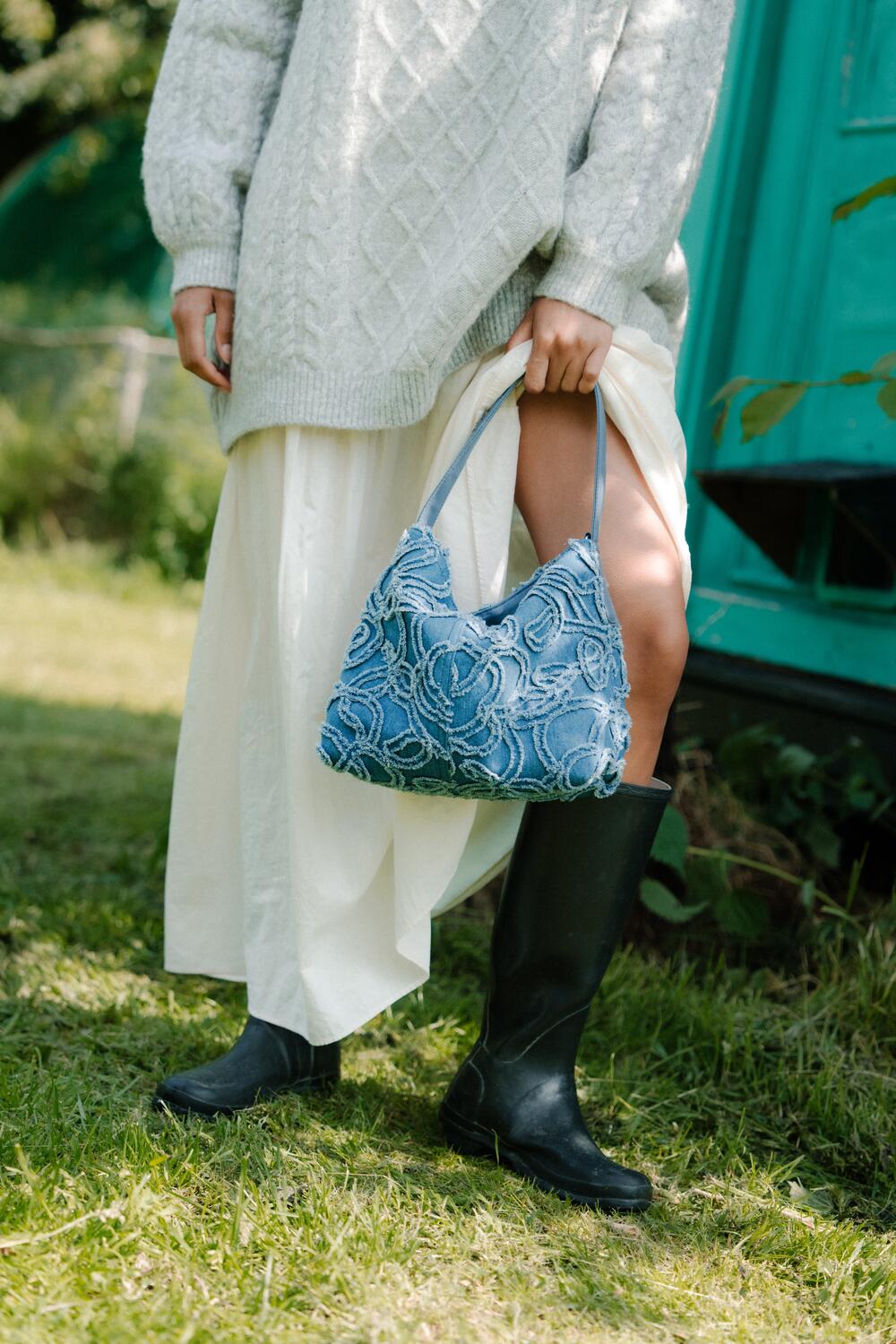 Flowa Denima Fraya taske, small - denim